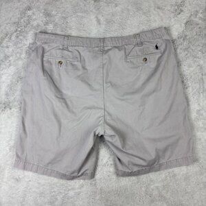 Polo Ralph Lauren Classic Fit Chino Shorts Men 46B Light Grey Pony Preppy Summer